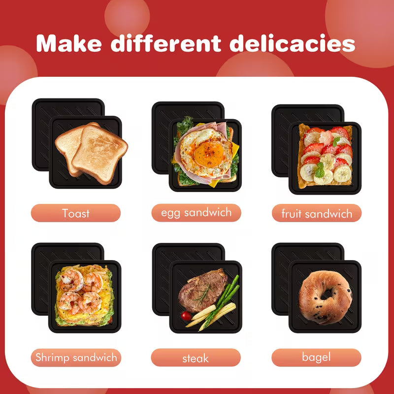 Microwave Sandwich Maker, Bread Baking Tray, No Oven Required, Can Bake Crispy Bread, Universal Microwave Food Grade Non-Stick Baking Tray, Can Also Be Used to Bake Ribs, Chicken Wings, Steaks, Sausages, Fish Steaks, Etc.