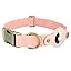 AirTag Dog Collar for Small Dogs Puppy - Soft Leather Dog Collar with Apple AirTag Holder and Metal Buckle - Smart Tracker GPS Apple Air Tag Pet Collars (Red, S)