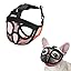 Short Snout Dog Muzzle, French Bulldog Muzzle with Soft Mesh Adjustable Anti Bitting Chewing Barking for Medium Large Breeds Pug/Shih Tzu/Boston Terrier Grey L-3