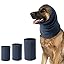 3Pack Dog Calming Hoodie for Small Medium Large Dogs High Elastic Pet Anxiety Relief Ear Wrap Cat Calming Collar Noise Reduce Protection for Fireworks,Thunder,Force Drying (Grey)