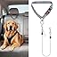 Dog Seat Belt for Car, 2 Pcs Stainless Steel Chew Proof Dog Seatbelt 3 in 1 Harness for Safety Heavy Duty Pet Seat Belt for Medium & Large Dogs (Black+Black)