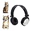 Pet Headphones for Small Dogs & Cats-Adjustable Headband Costume Accessories for Stuffed Animals Dress Up-Cute Party Favors, Cosplay Props, Photo Shoot Supplies-Black&Pink