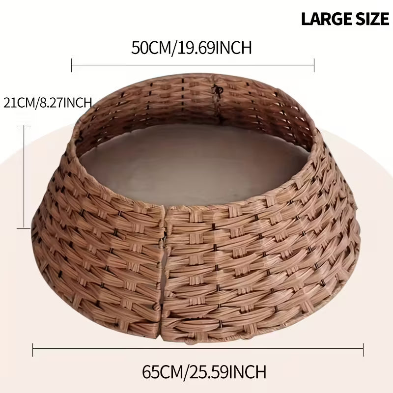 PE Imitation Christmas Tree Fence, Festive Tree Skirt, Home & Kitchen Decor, Holiday Seasonal Arrangement, Christmas Tree Stand, Durable & Easy to Clean, Halloween