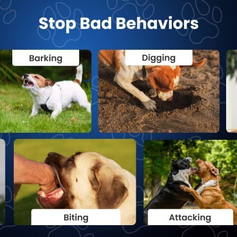 Anti-Bark Dog Collar, Smart Bark Control with 4 Modes, 8 Sensitivity Levels, Rechargeable for Dogs (Black)