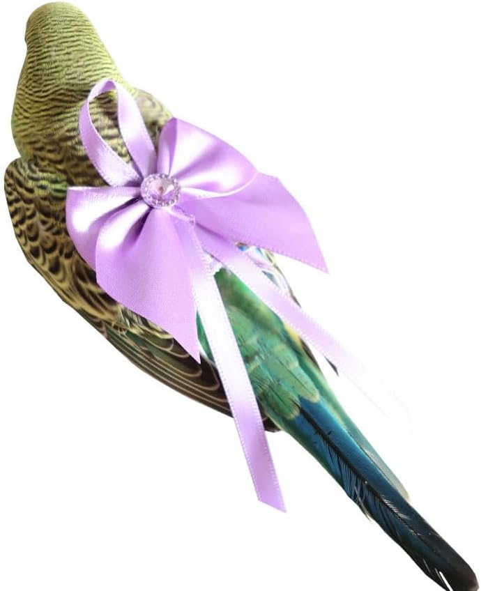 6pcs Bow Bird Diaper Set, Soft Reusable Flight Suit Clothing for Parrots Budgies Cockatiels — Cleaner Indoor Bonding & Training(XS)