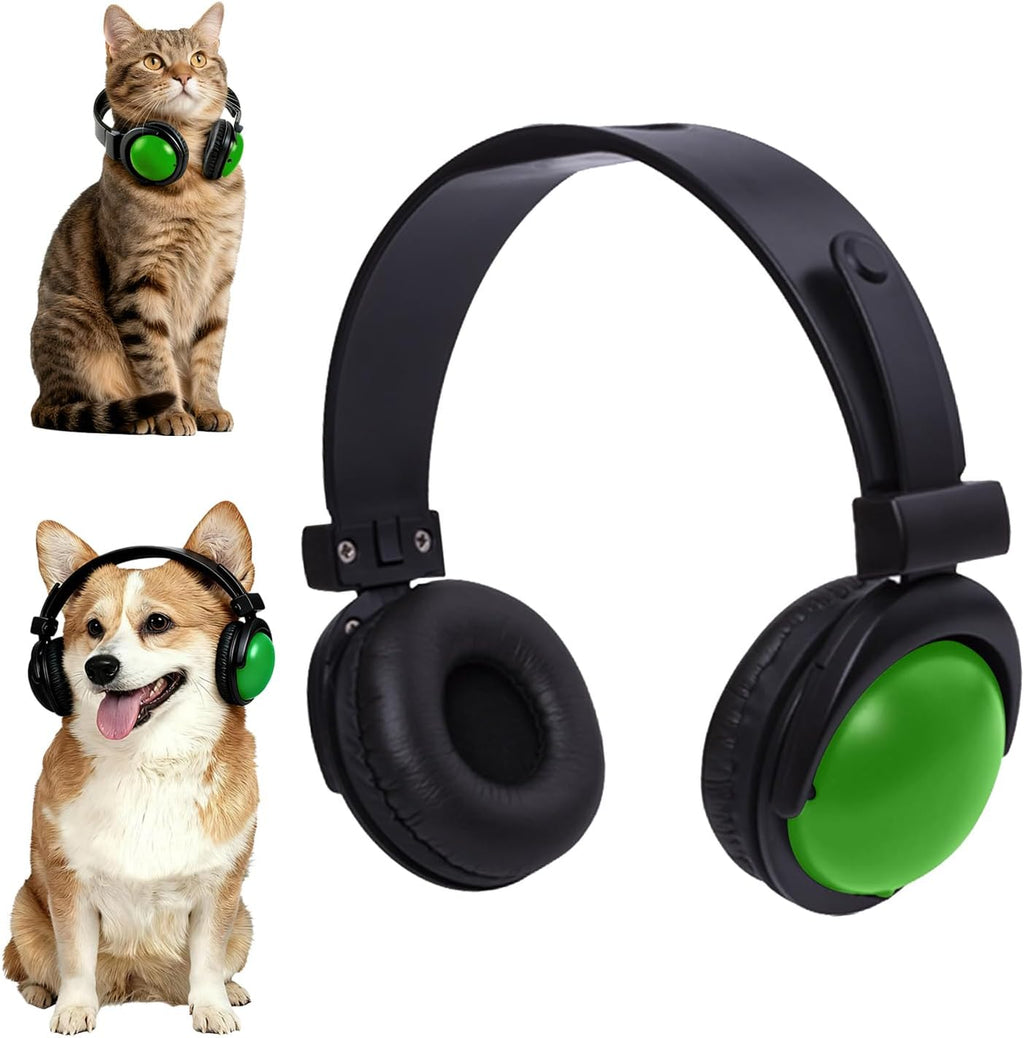 Pet Headphones for Small Dogs & Cats-Adjustable Headband Costume Accessories for Stuffed Animals Dress Up-Cute Party Favors, Cosplay Props, Photo Shoot Supplies-Black&Pink