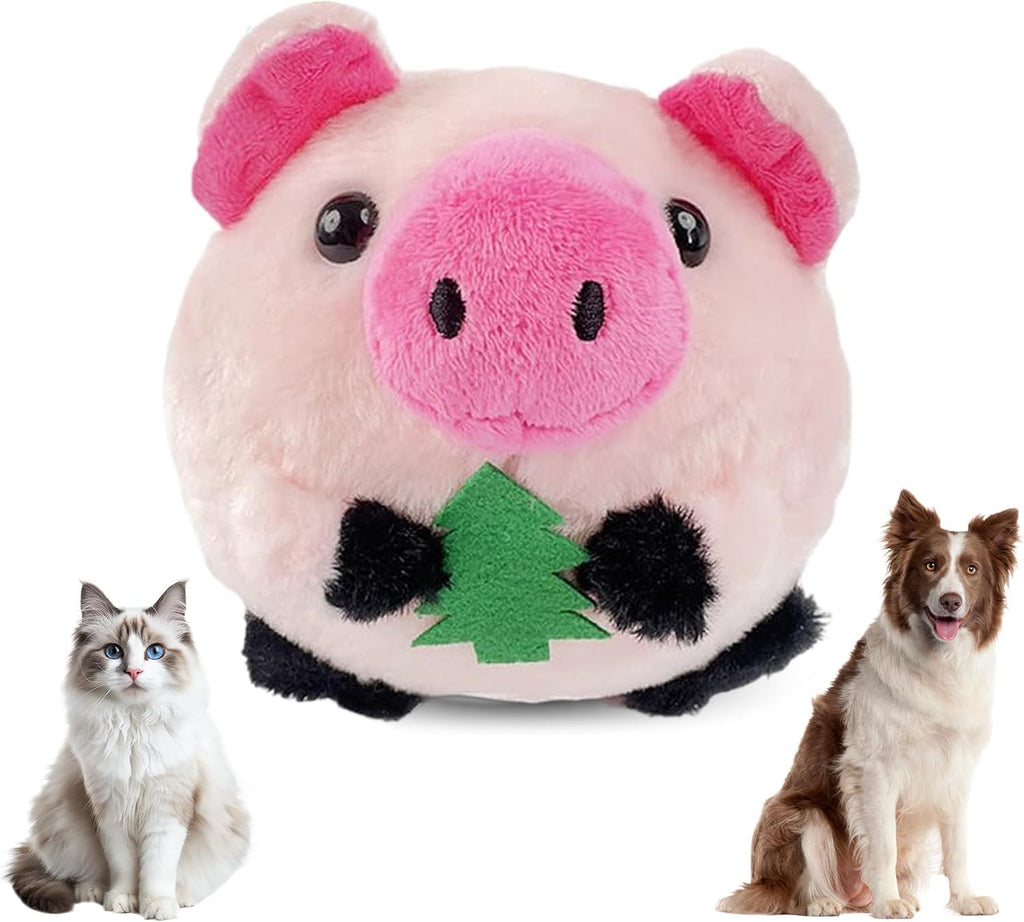 2026 Upgrade Active Moving Pet Plush Toy, Premium Interactive Squeaky Talking Moving Dog Ball Toy, Washable Cartoon Pig Plush Toy for Dogs Puppies to Keep Them Busy (#A3)