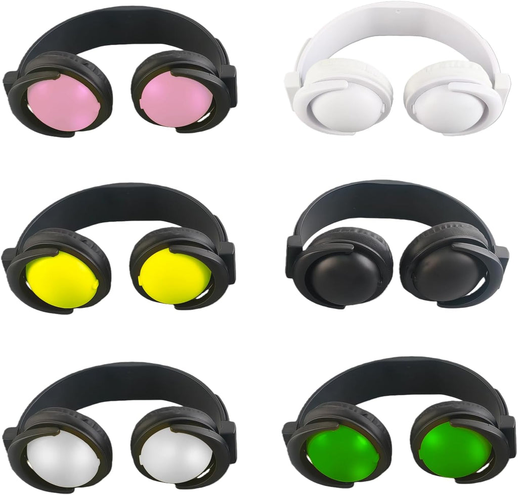 Pet Headphones for Small Dogs & Cats-Adjustable Headband Costume Accessories for Stuffed Animals Dress Up-Cute Party Favors, Cosplay Props, Photo Shoot Supplies-Black&Pink