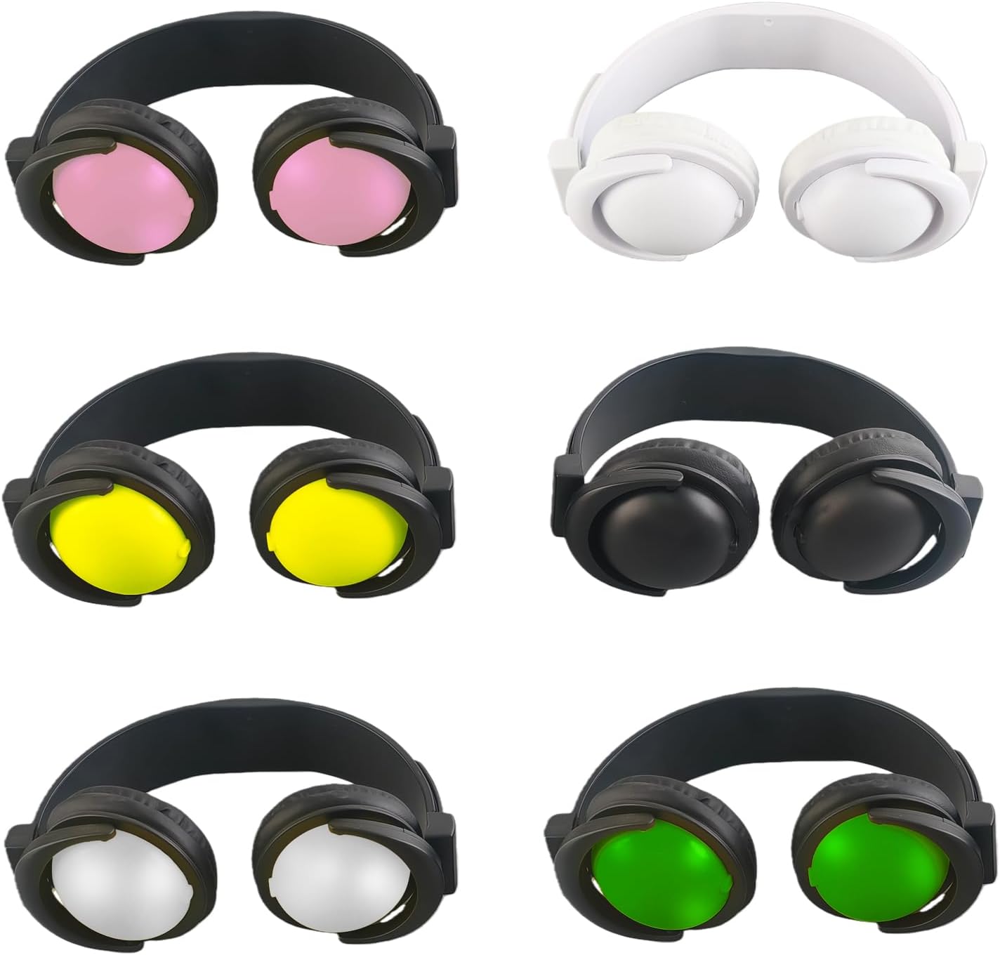 Pet Headphones for Small Dogs & Cats-Adjustable Headband Costume Accessories for Stuffed Animals Dress Up-Cute Party Favors, Cosplay Props, Photo Shoot Supplies-Black&Pink