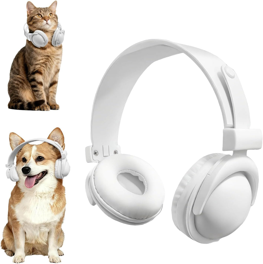 Pet Headphones for Small Dogs & Cats-Adjustable Headband Costume Accessories for Stuffed Animals Dress Up-Cute Party Favors, Cosplay Props, Photo Shoot Supplies-Black&Pink