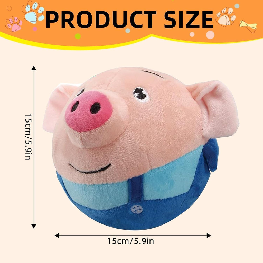 Active Moving Pet Plush Toy,2026 Upgrade Interactive Squeaky Talking Moving Dog Ball Toy, Washable Cartoon Pig Plush Toy for Dogs Puppies to Keep Them Busy. (#A6)
