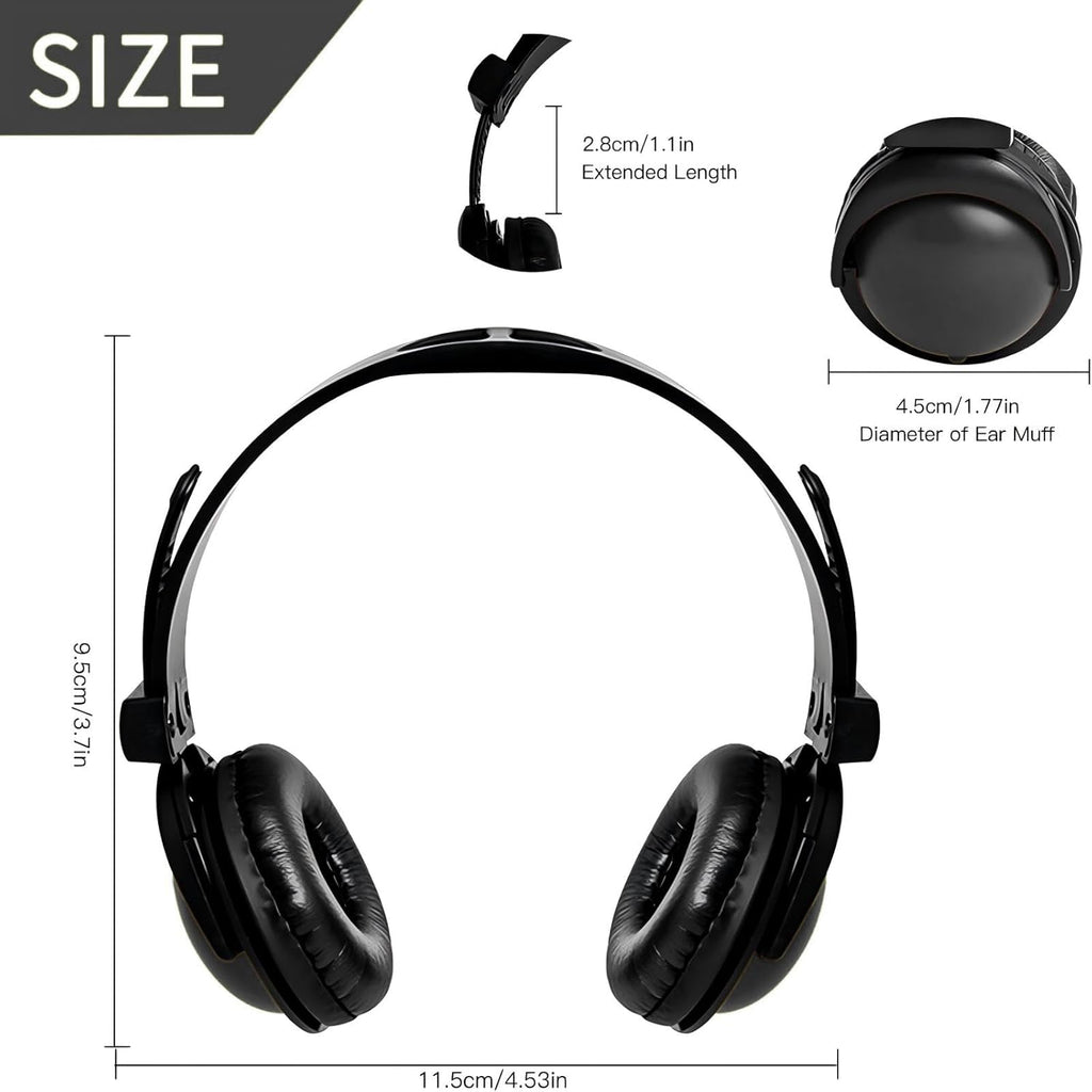 Pet Headphones for Small Dogs & Cats-Adjustable Headband Costume Accessories for Stuffed Animals Dress Up-Cute Party Favors, Cosplay Props, Photo Shoot Supplies-Black&Pink