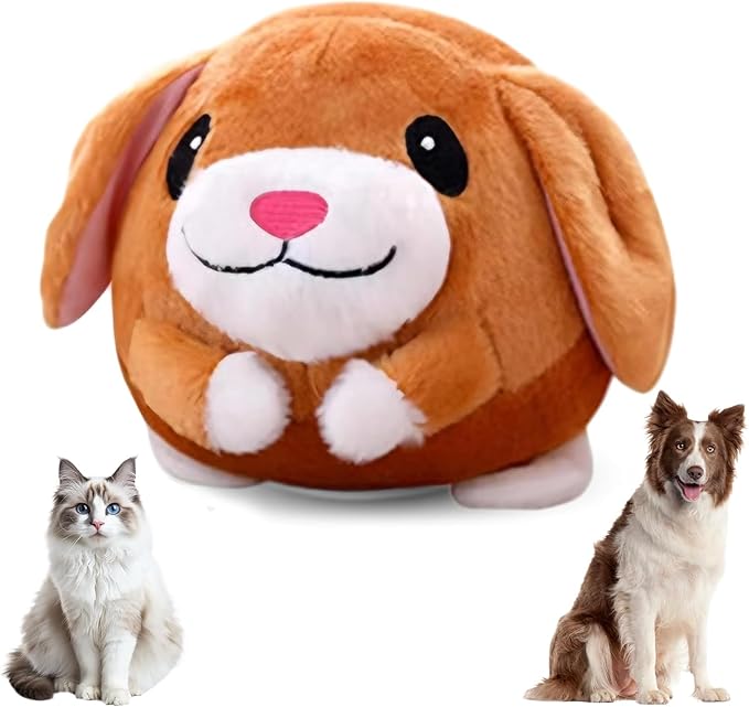 2026 Upgrade Active Moving Pet Plush Toy, Premium Interactive Squeaky Talking Moving Dog Ball Toy, Washable Cartoon Pig Plush Toy for Dogs Puppies to Keep Them Busy (#A3)