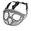 Short Snout Dog Muzzle, French Bulldog Muzzle with Soft Mesh Adjustable Anti Bitting Chewing Barking for Medium Large Breeds Pug/Shih Tzu/Boston Terrier Grey L-3