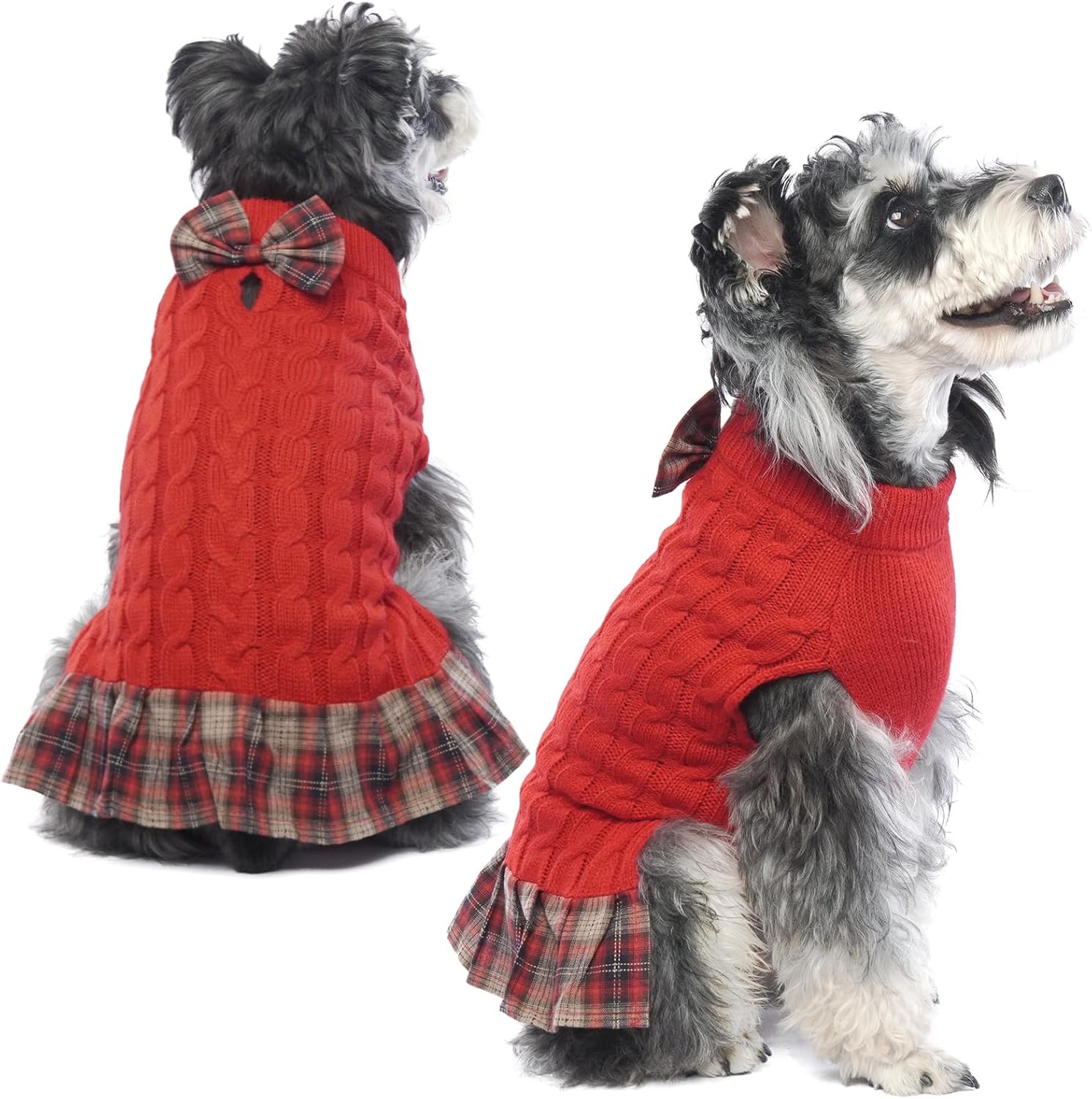 Dog Sweater Warm Pullover Pet Sweater Classic Turtleneck Doggie Knitwear, Puppy Sweaters for Small Medium Dogs Girl Boy