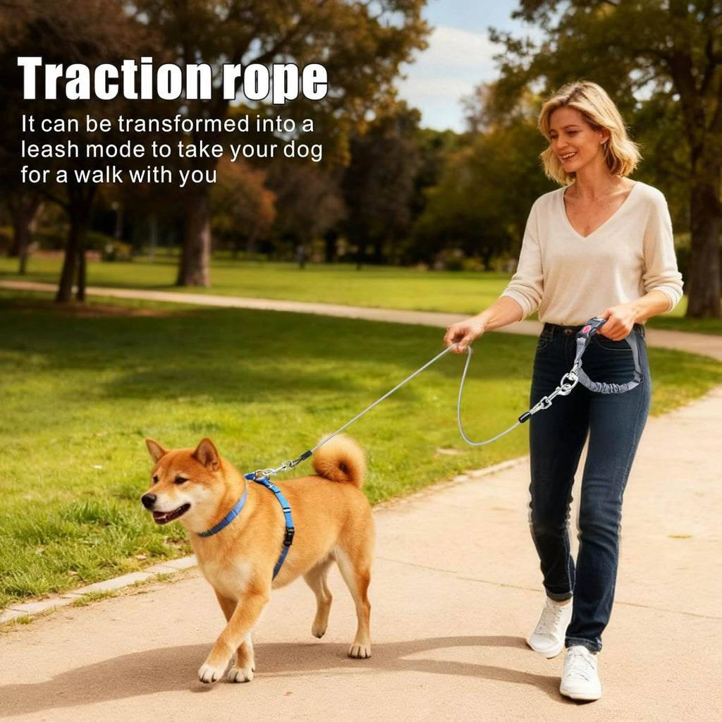 Dog Seat Belt for Car, 2 Pcs Stainless Steel Chew Proof Dog Seatbelt 3 in 1 Harness for Safety Heavy Duty Pet Seat Belt for Medium & Large Dogs (Black+Black)