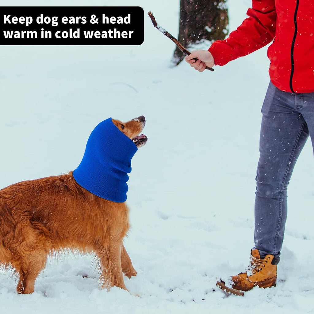 3Pack Dog Calming Hoodie for Small Medium Large Dogs High Elastic Pet Anxiety Relief Ear Wrap Cat Calming Collar Noise Reduce Protection for Fireworks,Thunder,Force Drying (Grey)