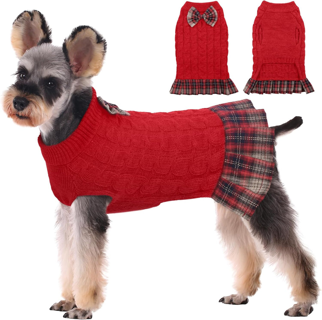 Dog Sweater Warm Pullover Pet Sweater Classic Turtleneck Doggie Knitwear, Puppy Sweaters for Small Medium Dogs Girl Boy