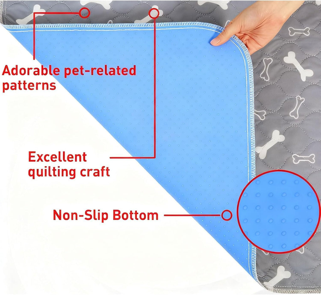 New Puppy Pads with Pheromones, Reusable Puppy Pads Washable for Dogs & Cats - Leak & Odor Proof, Non-Slip Base, Easy to Clean & Reusable (M: 27.6" × 31.5")