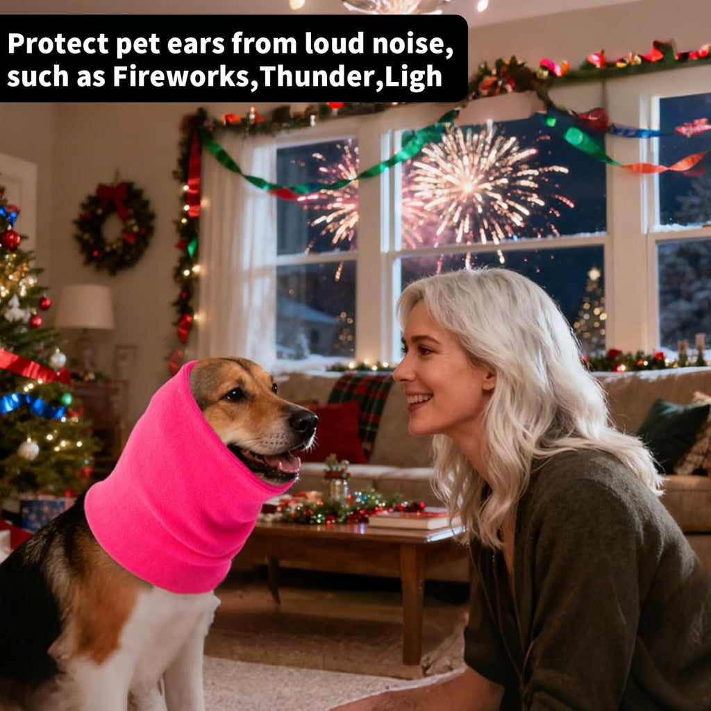 3Pack Dog Calming Hoodie for Small Medium Large Dogs High Elastic Pet Anxiety Relief Ear Wrap Cat Calming Collar Noise Reduce Protection for Fireworks,Thunder,Force Drying (Grey)