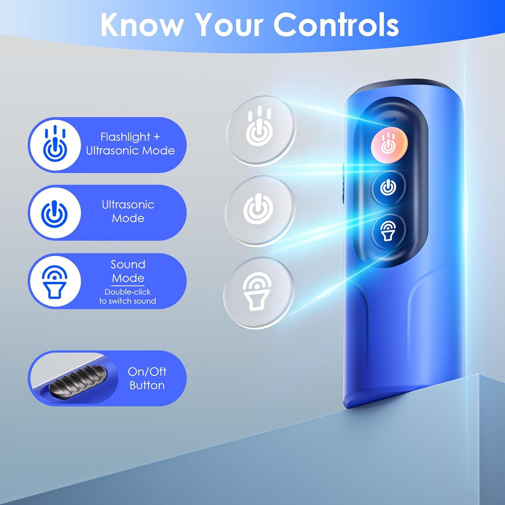 Dog Bark Deterrent Device, 50FT Range Ultrasonic Anti-Barking Tool for Training - Safe & Effective, Rechargeable Orange Handheld with LED for Indoor/Outdoor, Humane No-Collar Alternative