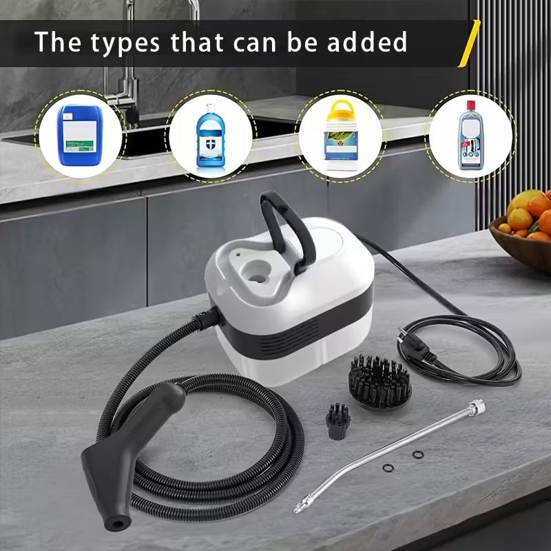 High Pressure Steam Cleaner, Household Steam Cleaner Handheld, Suitable For Kitchen Fume, Sofa, Small Air Conditioning, Washing Machine, 35pcs Accessory Set (without Steam Cleaner)