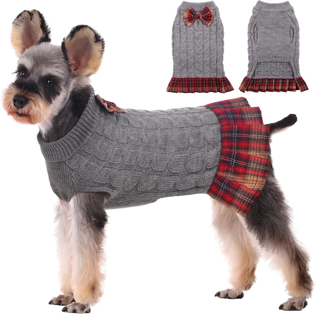 Dog Sweater Warm Pullover Pet Sweater Classic Turtleneck Doggie Knitwear, Puppy Sweaters for Small Medium Dogs Girl Boy